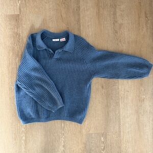 Zara Kids Blue Ribbed Sweater